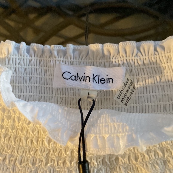 White Calvin Kline Hippie Shirt - Picture 5 of 5